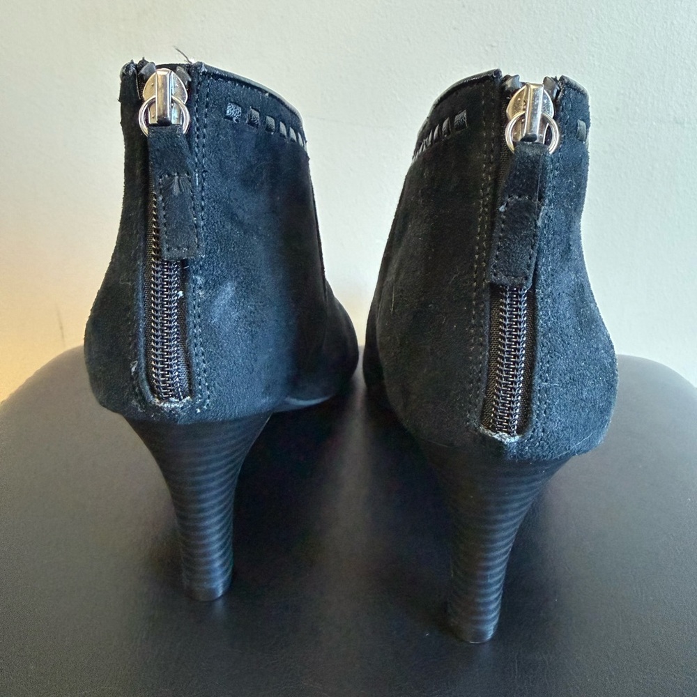 Life Stride Black Suede Ankle Booties - Picture 5 of 8
